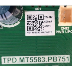 MAIN FUENTE ((COMBO)) PARA TV VIZIO / NUMERO DE PARTE 60103-01052 / TPD.MT5583.PB751 / 4700011140 / 6010301052 / PANEL BOEI320WU1 / DISPLAY HV320FHB-F40 / MODELO D32F-J04 LBNFCY